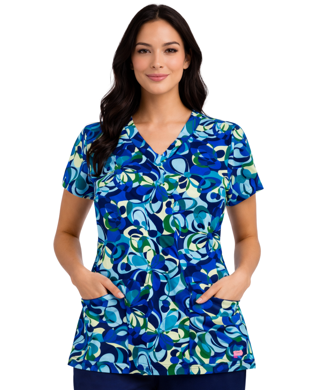 Uniforme Médico NAUTICA Estampado Azul con Pantalón Jogger