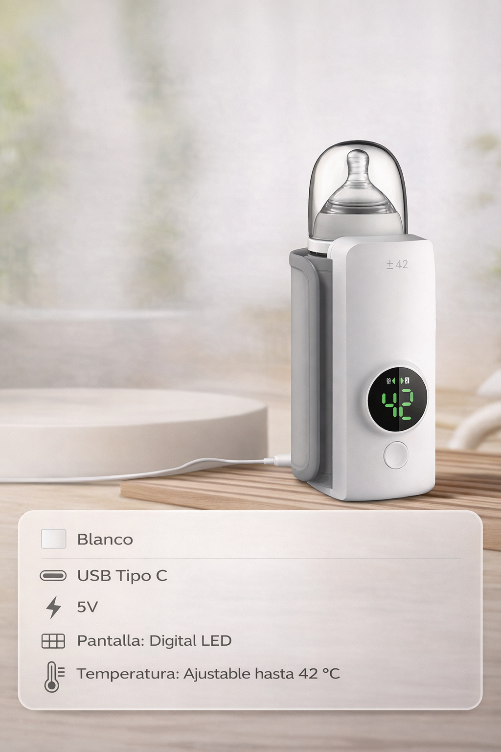 Calentador Portátil Inalámbrico para Biberón